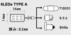 Luxer1(NT[) LED}`vvX 6LEDs TypeA