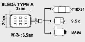 Luxer1(���N�T�[����) LED�}���`�����v�v���X 9LEDs TypeA